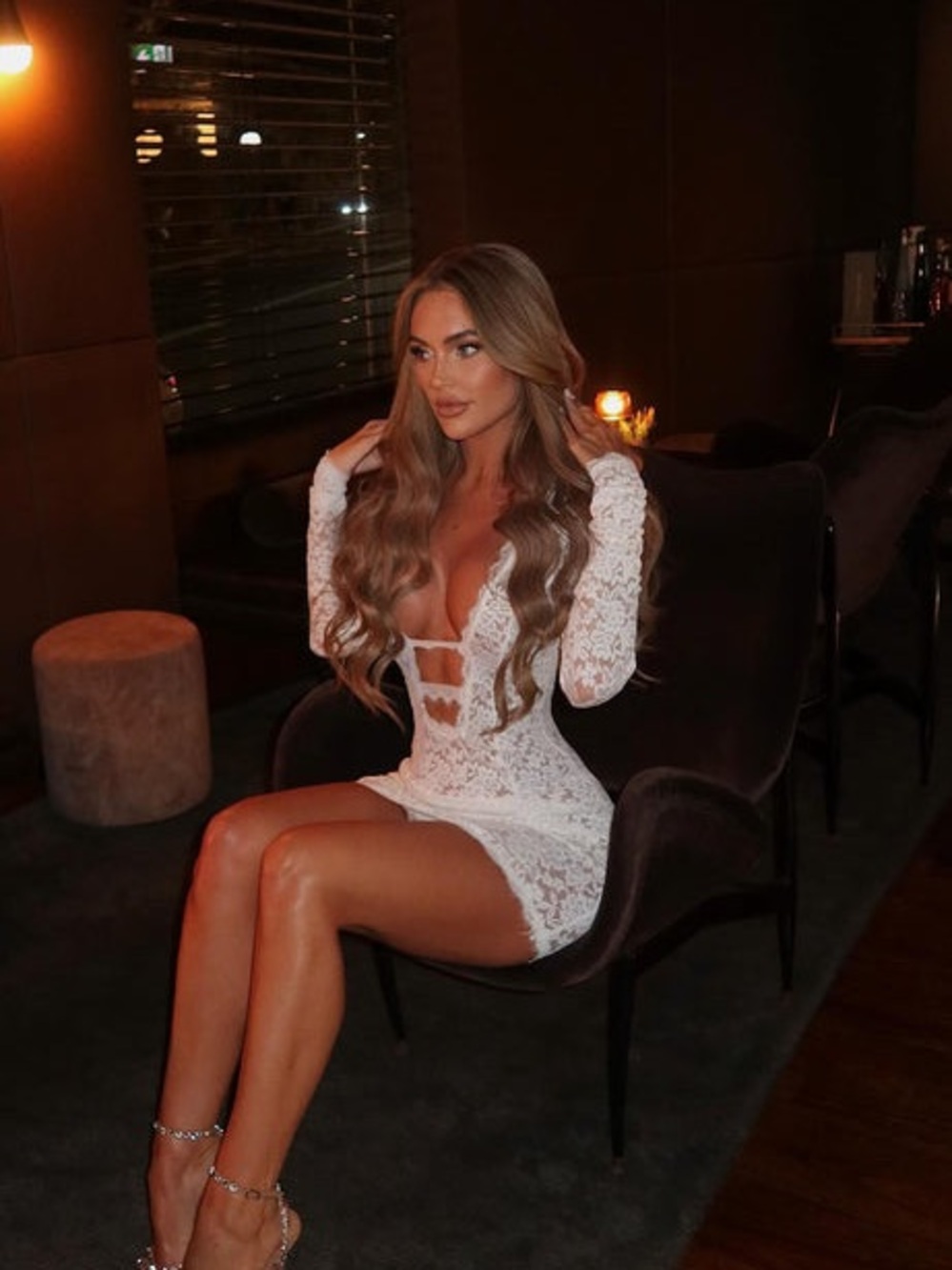 Fashion Nova Victoria Lace Mini Dress - White - Size M NWT